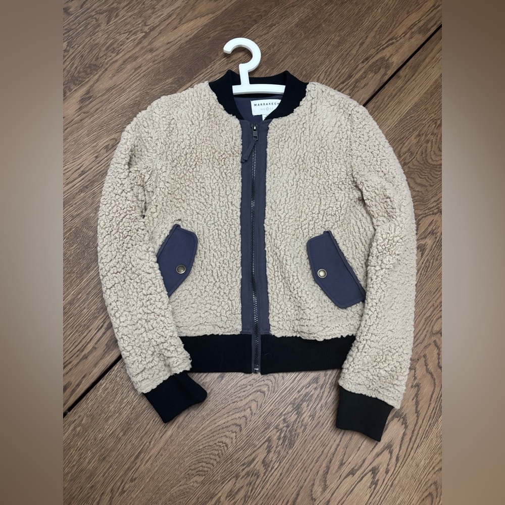 MARRAKECHE SHERPA BOMBER JACKET (ANTHROPOLOGIE)